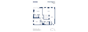 a floor plan of a unit with a bedroom and a bathroom