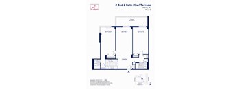 2 Bed 2 Bath M with Terrace