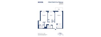 the floor plan of 2 bed 2 bath md villa