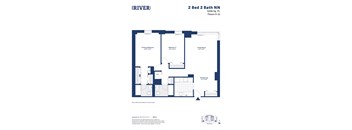the floor plan of 2 bed 2 bath inn