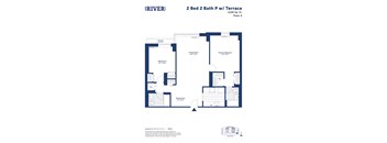 the floor plan of 2 bed 2 bath p w iii