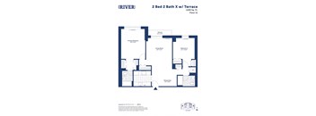 the floor plan of 2 bed 2 bath xxxviii