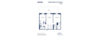 a floor plan of a 2 bed 2 bath 2 bedroom apartment