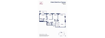 3 Bed 2 Bath B with Terrace