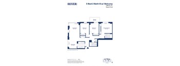 the floor plan of 3 bed 2 bath bws
