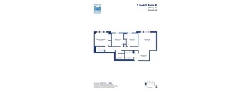 the typical floor plan of the 3 bed 2 bath b floor plan