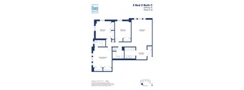 the typical floor plan for a 3 bed 2 bath condo