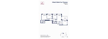 3 Bed 2 Bath E with Terrace