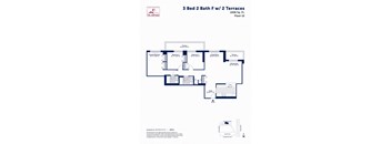 3 Bed 2 Bath F with 2 Terraces