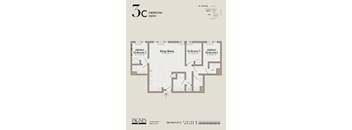 A floor plan for a 3 bedroom and 3 bath home.