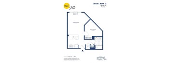 a floor plan of a unit with a bedroom and a bathroom