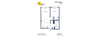 a floor plan of a unit with a bedroom and a bathroom