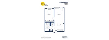 this floor plan is an approximation of a 1 bed 1 bath k