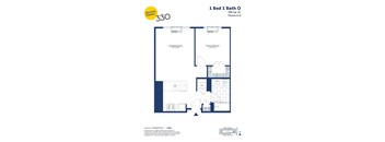 a floor plan of a unit with a bedroom and a bathroom