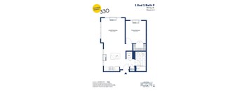 this floor plan is an approximation of a 1 bed 1 bath p plan