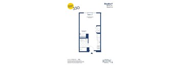 a floor plan of studio f with loft and studio 2030