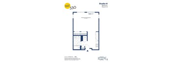 a floor plan of a unit with a loft