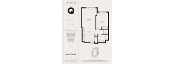 A black and white floor plan of a residence with a kitchen, living room, and bathroom.