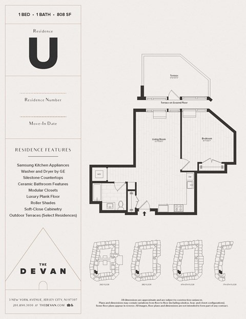 the floor plan of the unit