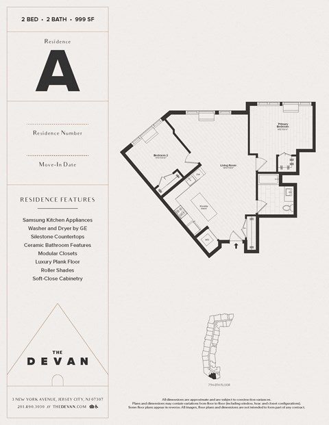 the floor plan of the dean apartment building
