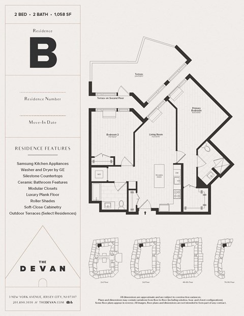 floor plan of the b level duplex apts