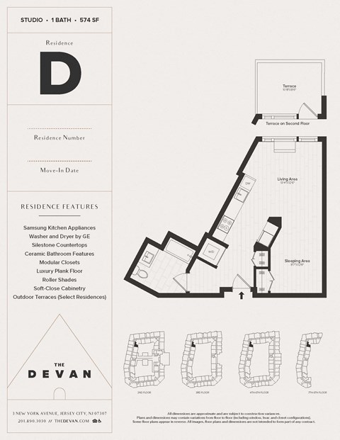 a floor plan of a building with floor plans of different floors