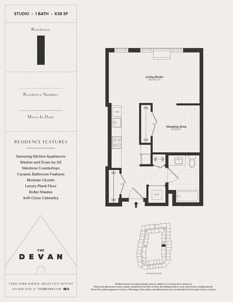 the floor plan of the dean residence