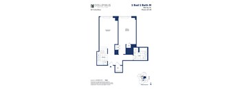 the floor plan of bed 1 and bath n
