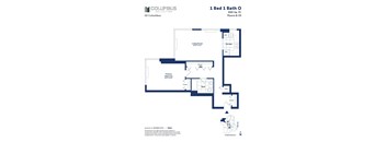 this floor plan is an approximation of a 1 bed 1 bath floor plan