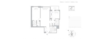 a floor plan of a house with a lot of furniture and a planter
