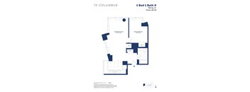 a floor plan of a unit with a bedroom and a bathroom