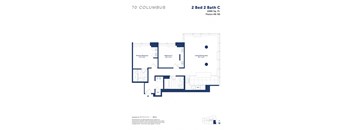 a floor plan of a unit with a bedroom and a bathroom