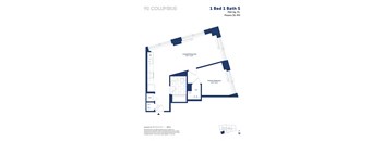 a floor plan of a 1 bed 1 bath floor plan