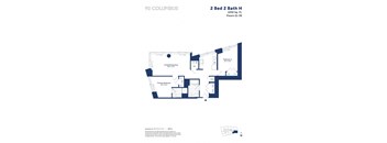 the typical floor plan of a 2 bed 2 bath house
