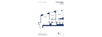 the floor plan of 2 bed 2 bath ii