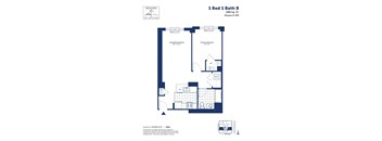 a floor plan of a unit with a bedroom and a bathroom