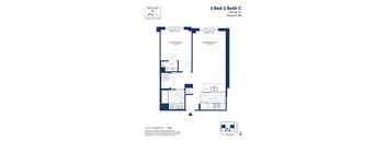 a floor plan of a unit with a bedroom and a bathroom
