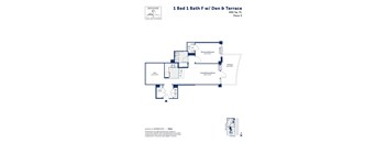 the floor plan of bed 1  bath f wifi den  terrace