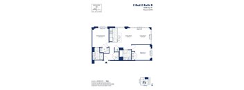 the floor plan of 2 bed 2 bath b