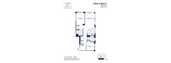 the floor plan of 2 bed 2 bath condo