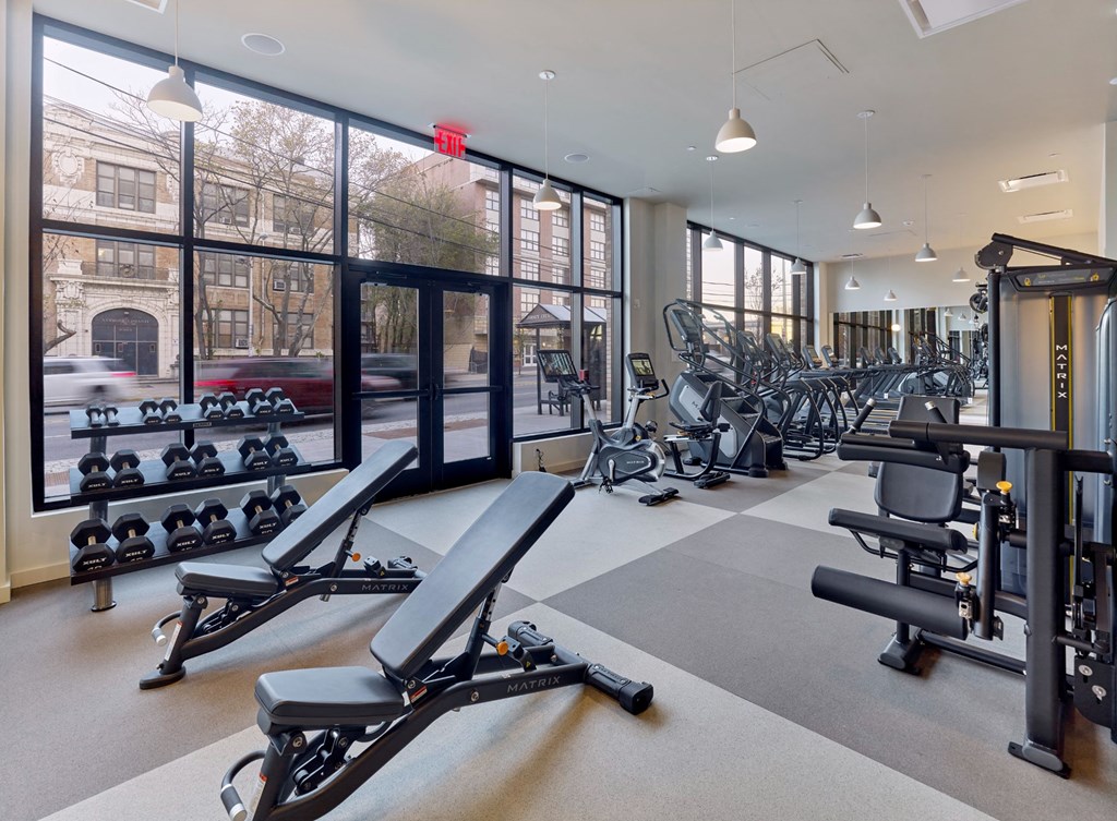 the gym at the m on hennepin apartments