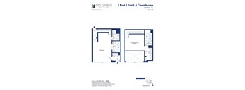 the floor plan of bed 2 bath a townhome