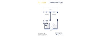 the gotham 1 bed 1 bath floor plan