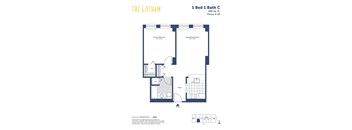 the gotham 1 bed floor plan