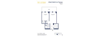 the gotham 1 bed 1 bath floor plan
