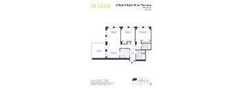 the gotham 2 bed 2 bath floor plan