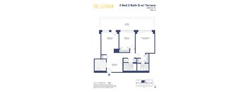 the gotham 2 bed 2 bath floor plan