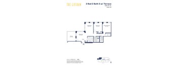 the gotham 2 bed 2 bath floor plan