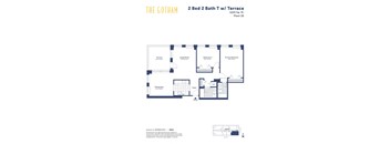 the gotham 2 bed 2 bath floor plan