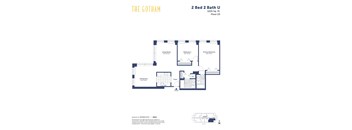 the gotham 2 bed 2 bath floor plan